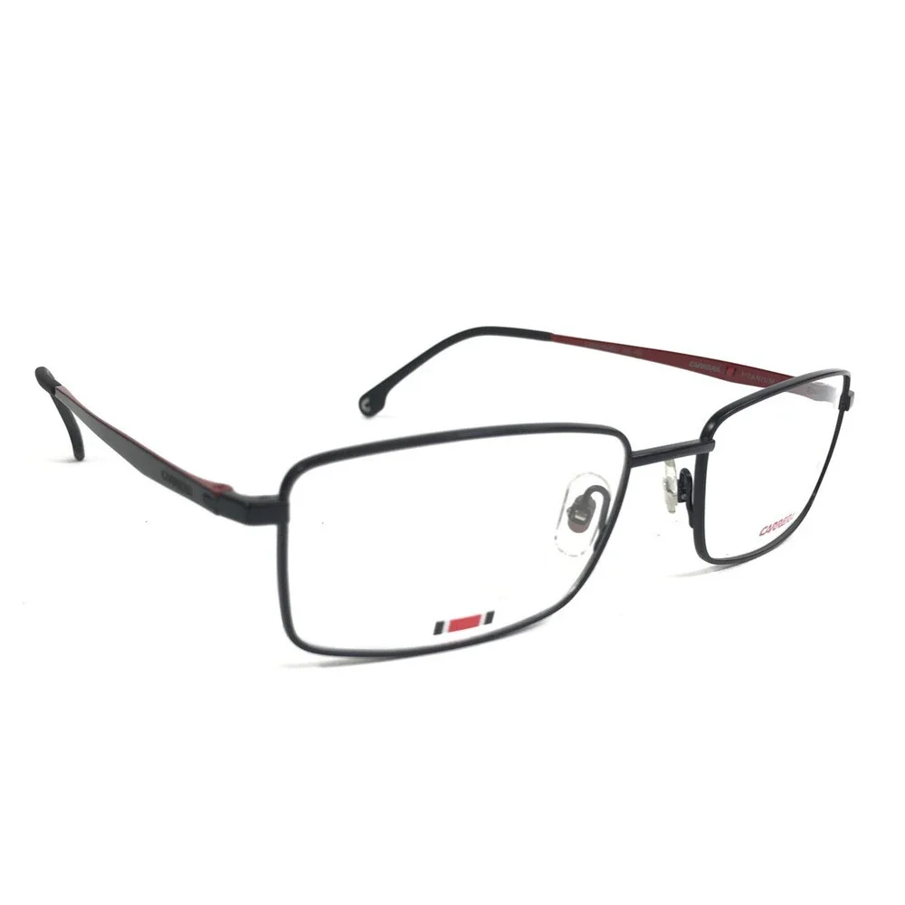 Carrera Eyeglasses Frames 8867 003 Matte Black Red Rectangle Titanium 55-18-145